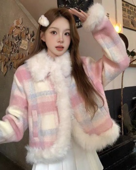 Woolen coat autumn and winter cotton coat for women