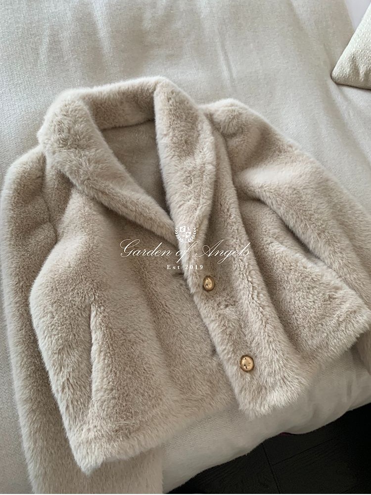 Imitation of mink hair temperament coat short fur coat for women