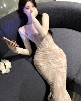 Package hip mermaid wrapped chest slim dress