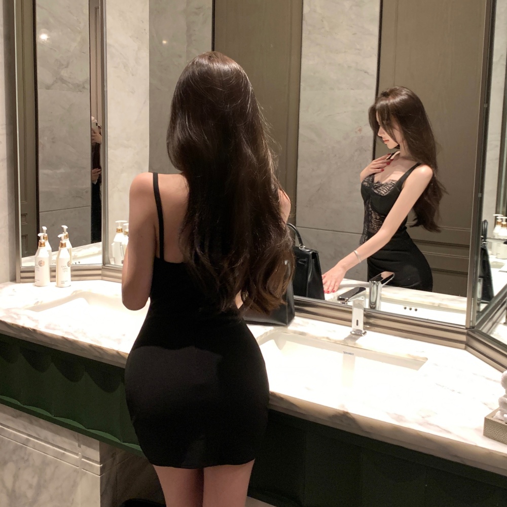 Temperament sling dress slim sexy T-back for women