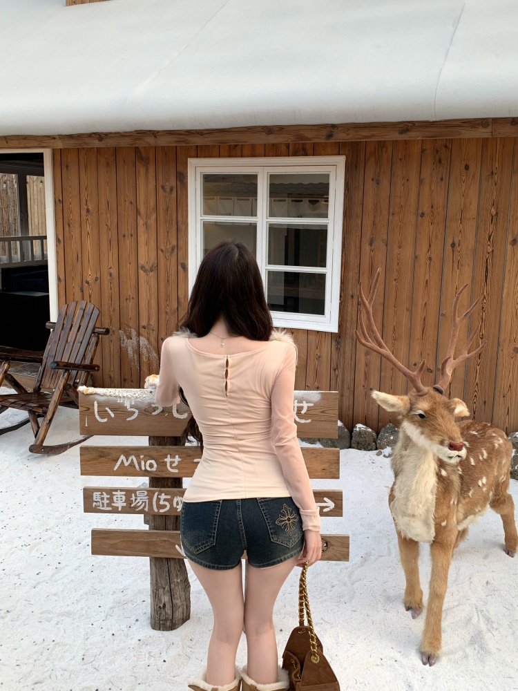 Unique autumn T-shirt temperament tops for women