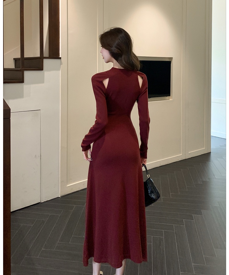 Autumn and winter bottoming dress Pseudo-two sweater