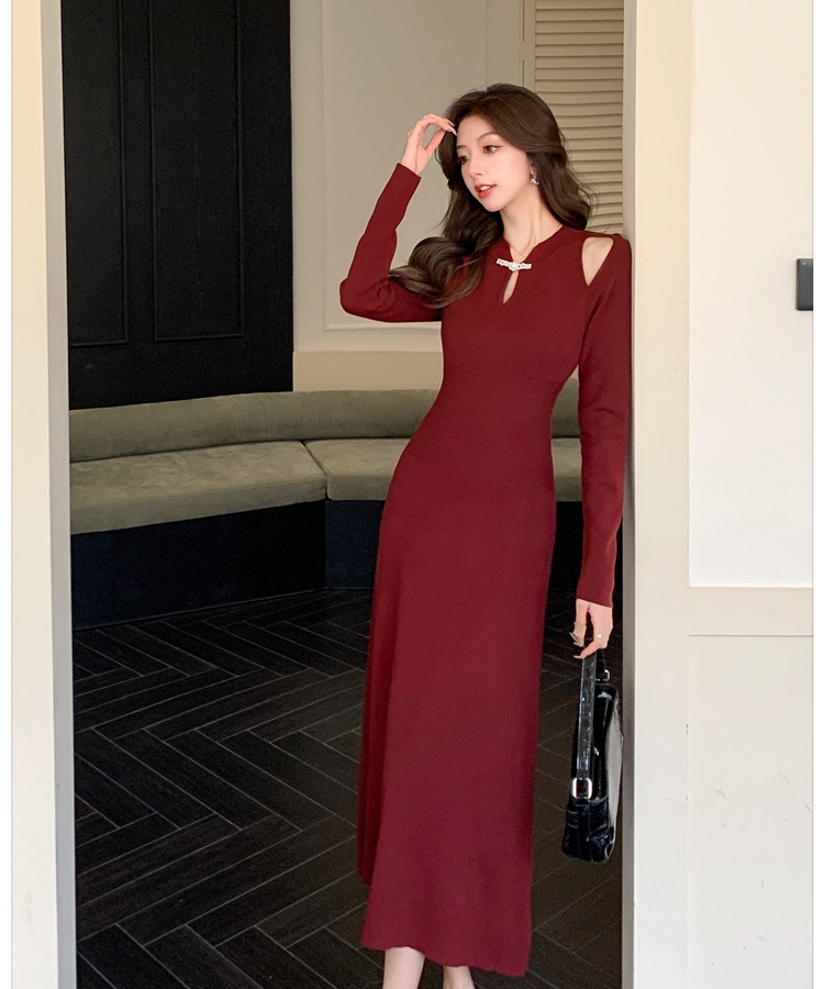 Autumn and winter bottoming dress Pseudo-two sweater
