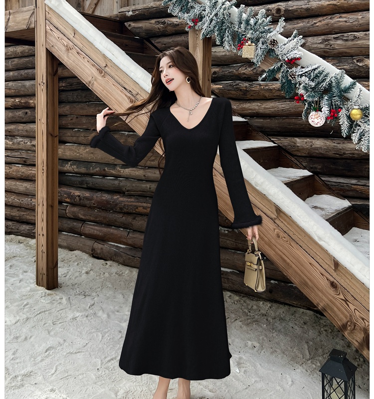 Autumn and winter long dress dress for women