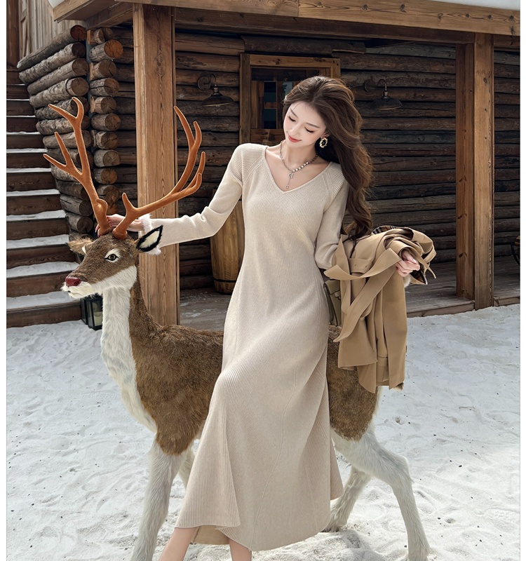Autumn and winter long dress dress for women