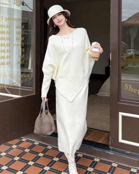 Loose Korean style sweater lazy slim tops 2pcs set