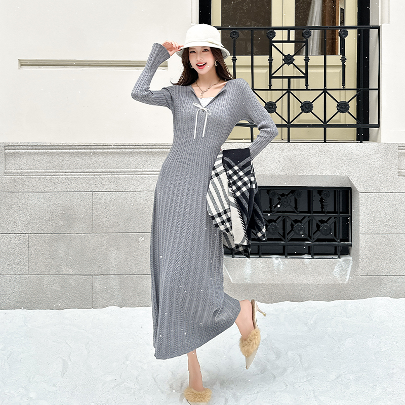 Exceed knee long dress sweet dress for women