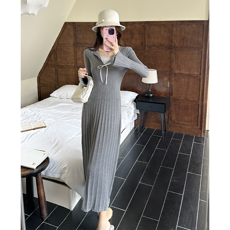 Exceed knee long dress sweet dress for women