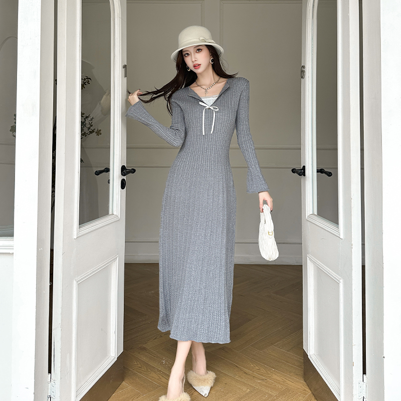 Exceed knee long dress sweet dress for women