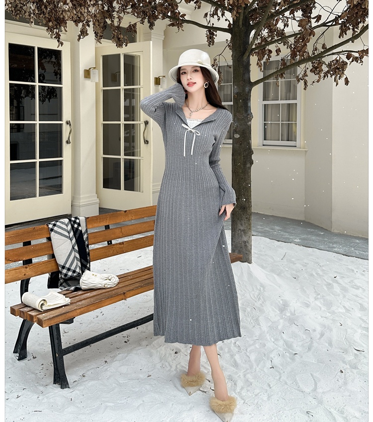 Exceed knee long dress sweet dress for women