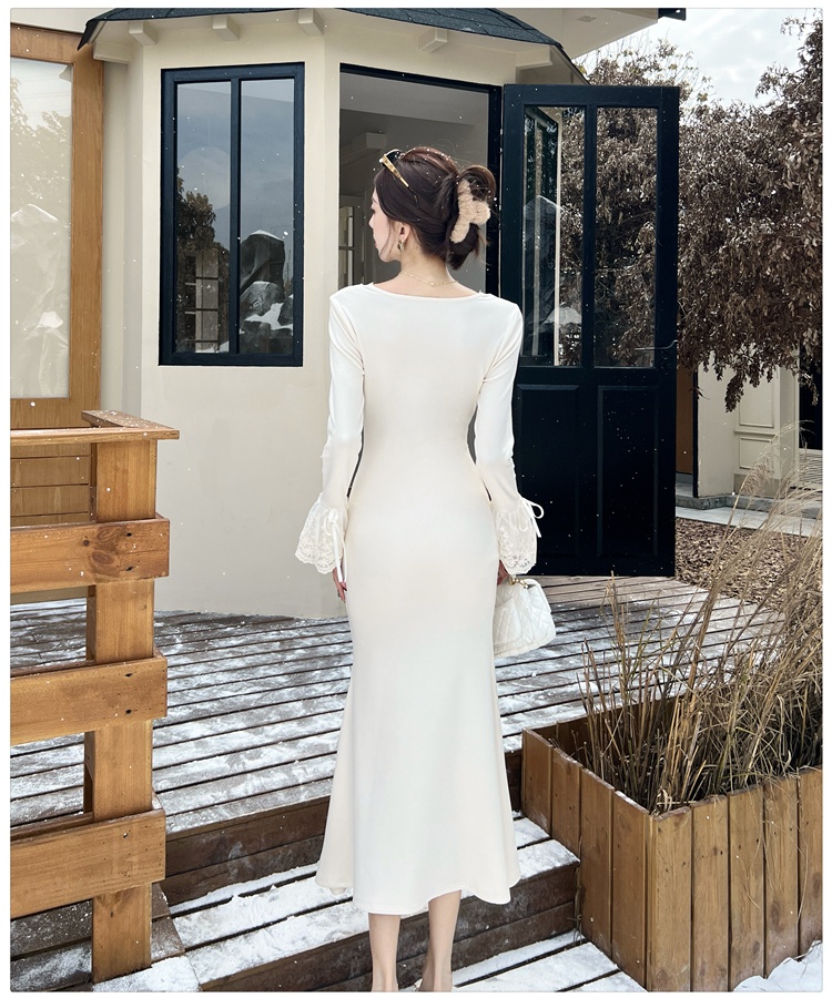 Enticement mermaid long dress slim tender dress