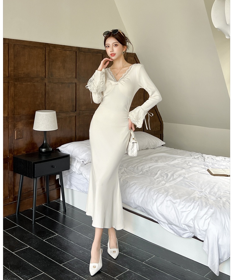 Enticement mermaid long dress slim tender dress