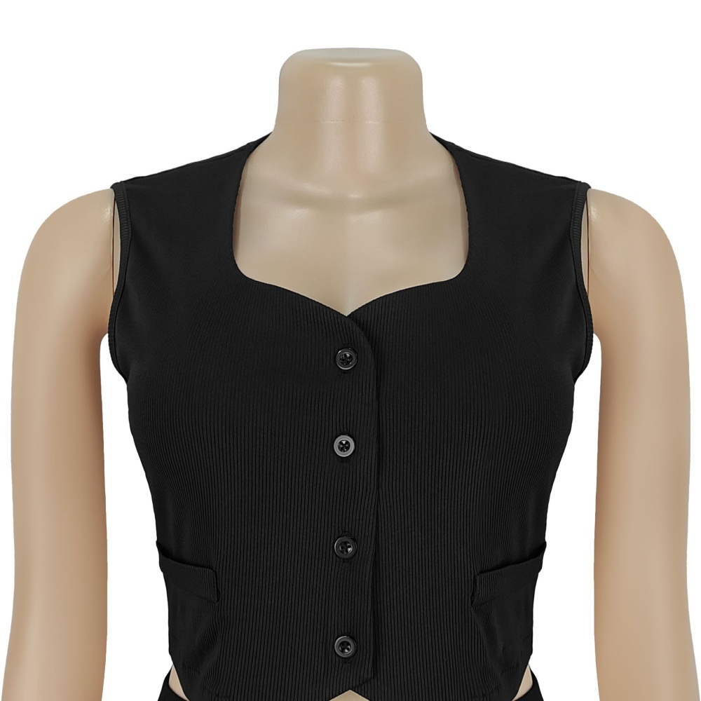 Fashion pure tops buckle Casual long skirt 2pcs set