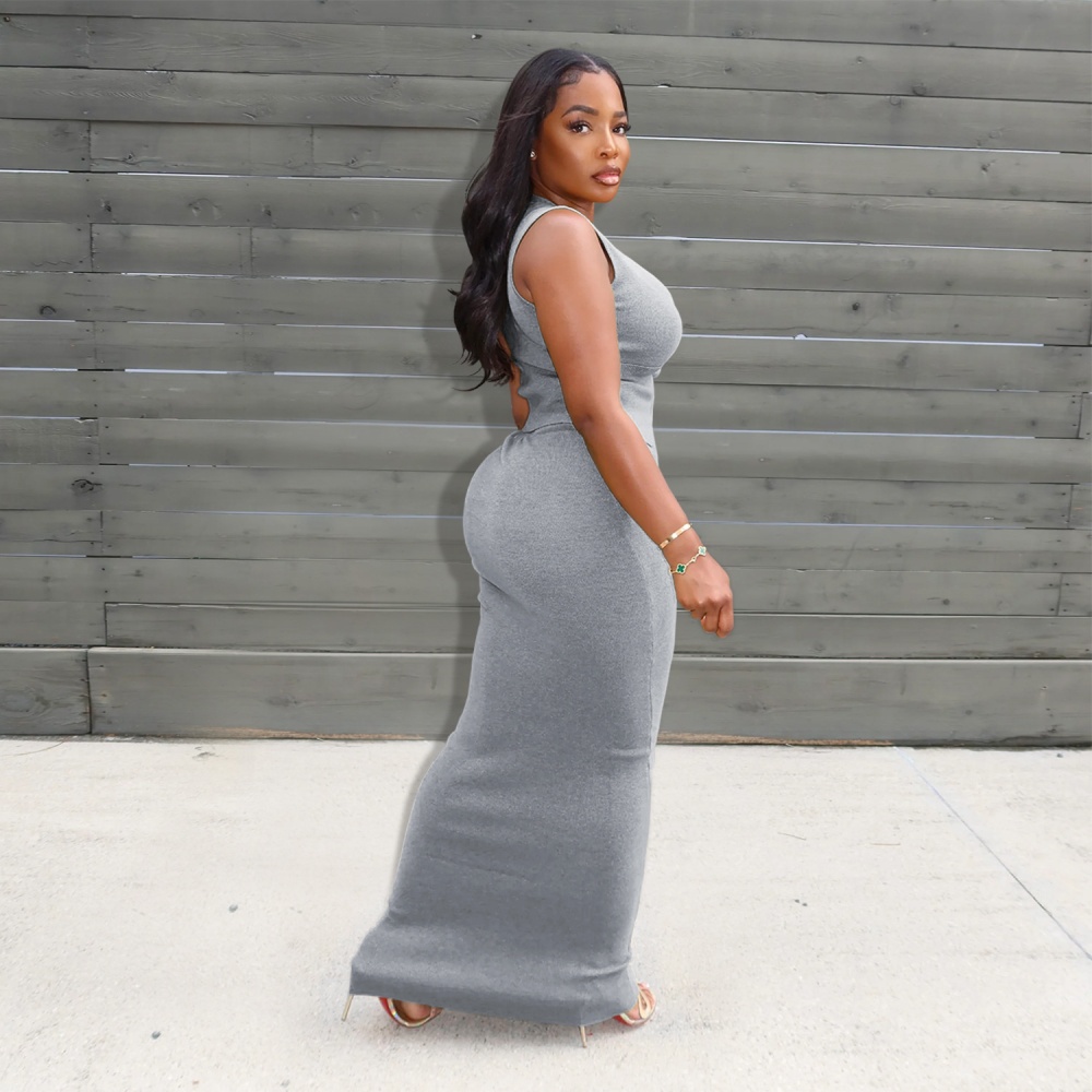 Fashion pure tops buckle Casual long skirt 2pcs set