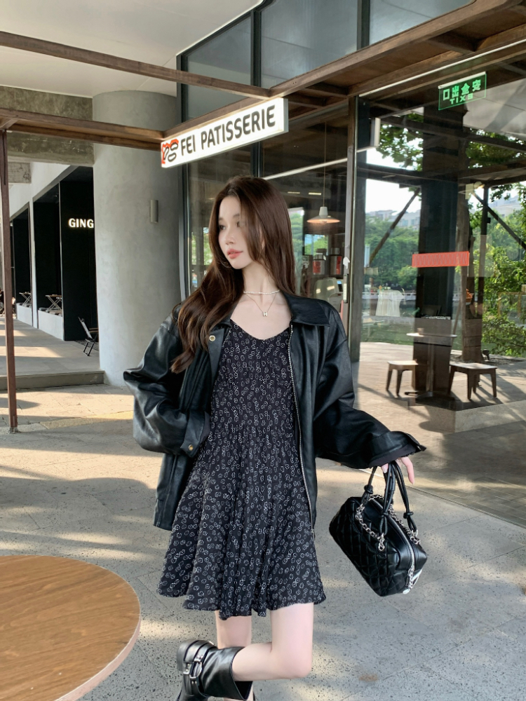Pinched waist temperament Casual autumn and winter dress