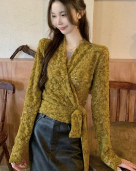 Temperament shirts bandage tops for women