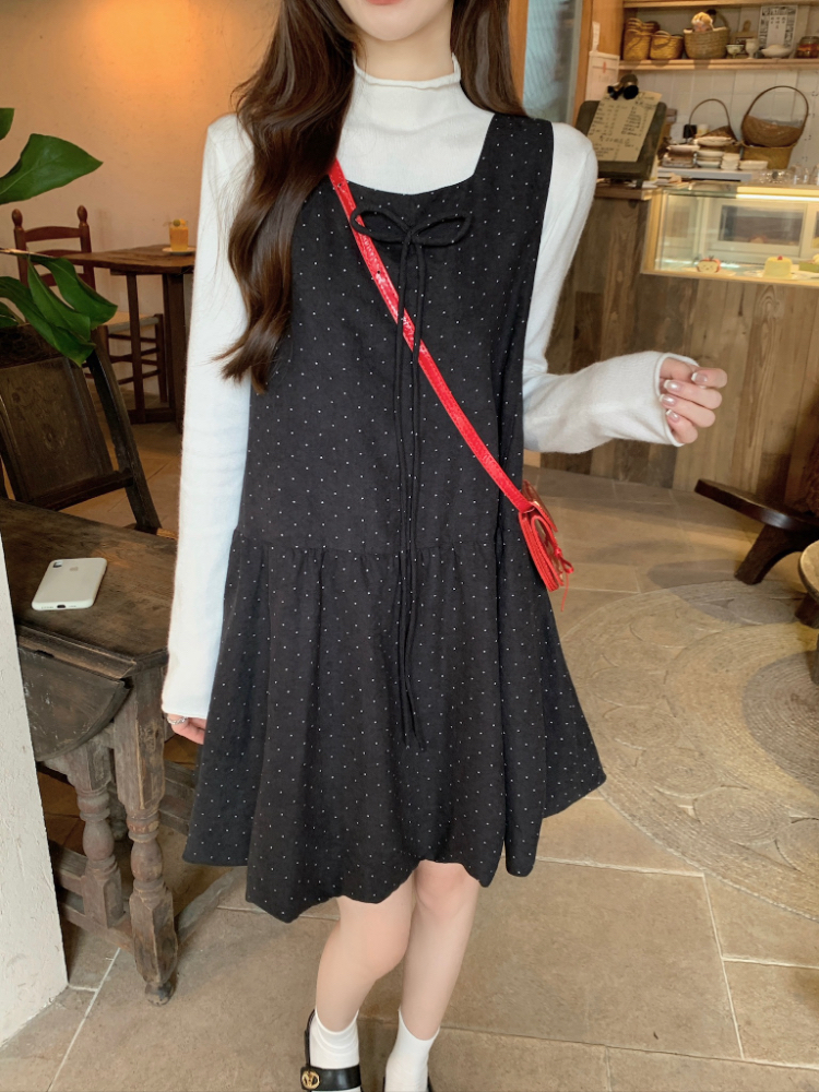 Slim all-match show young sleeveless dress for women