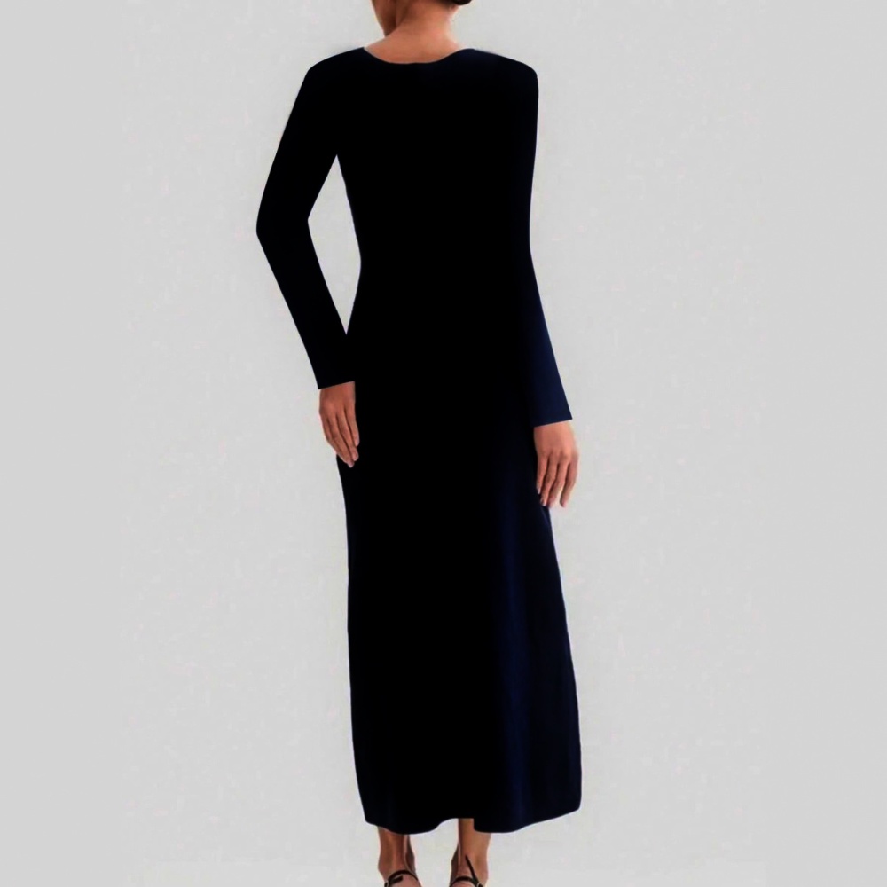 France style long dress knitted dress