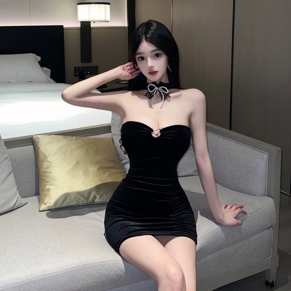 Package hip T-back enticement formal dress for women