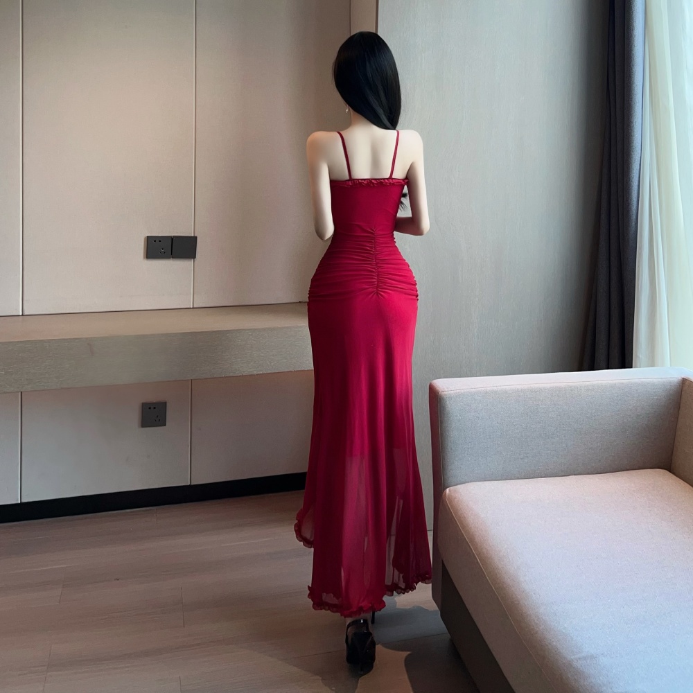 Sexy spicegirl dress travel red formal dress for women