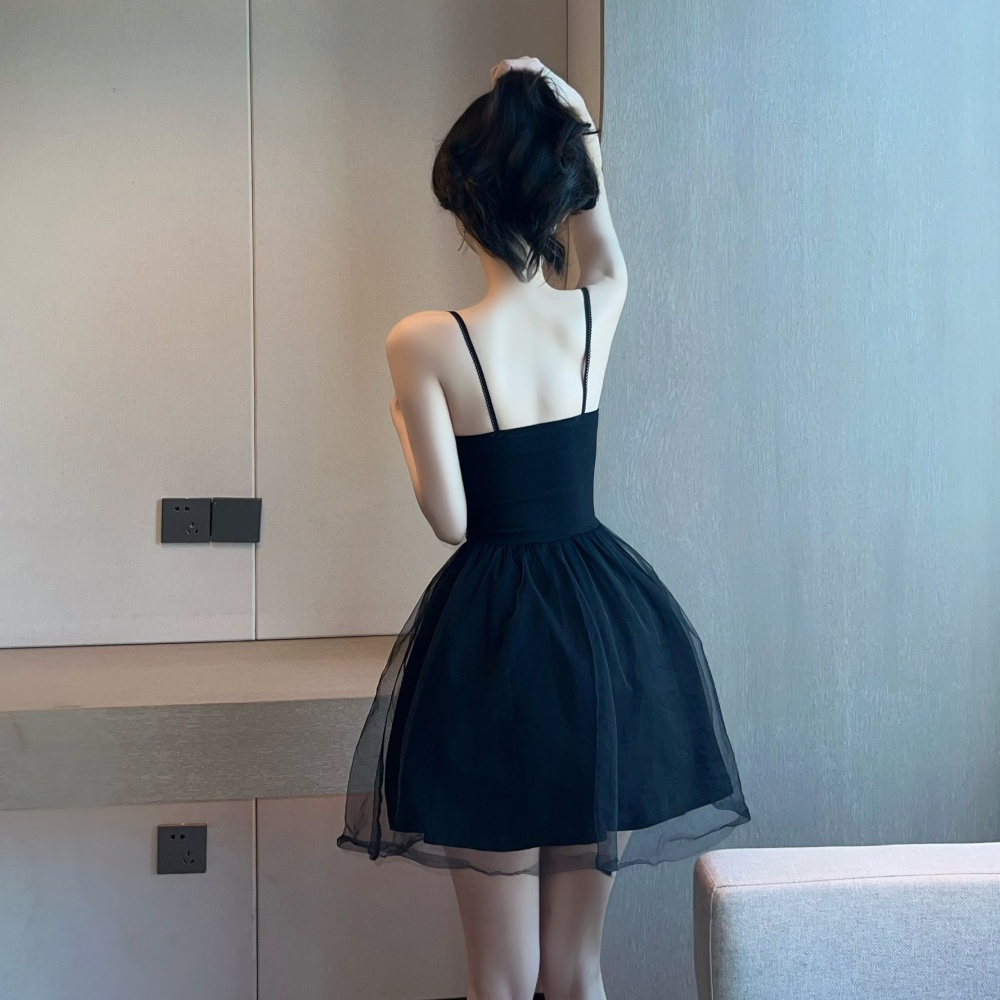 Flowers stereoscopic formal dress slim sling dress for women