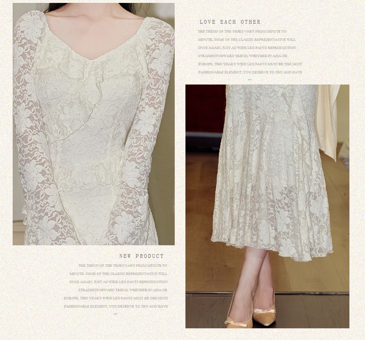 Long sleeve temperament slim autumn and winter dress