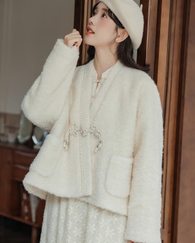 Wool velvet jacket winter overcoat