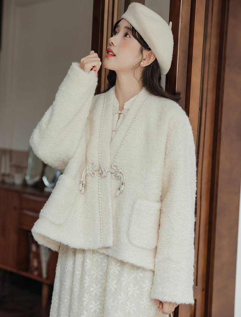 Wool velvet jacket winter overcoat