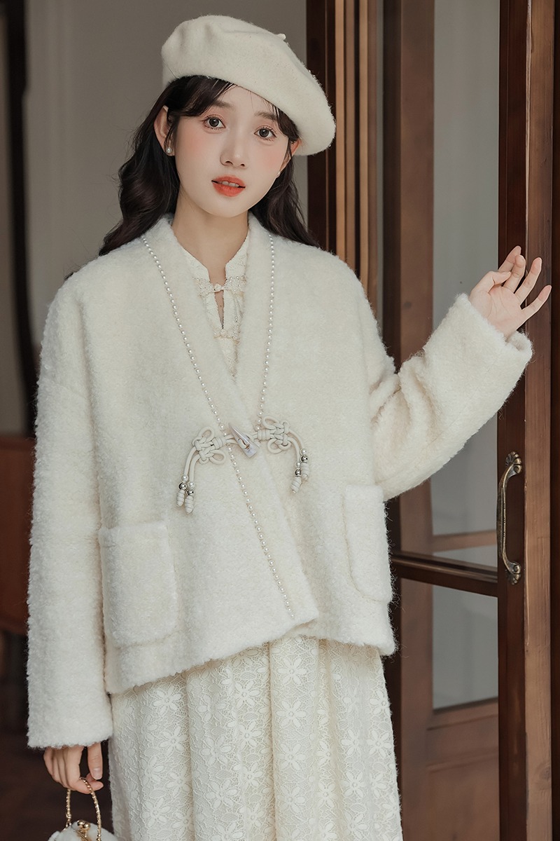 Wool velvet jacket winter overcoat