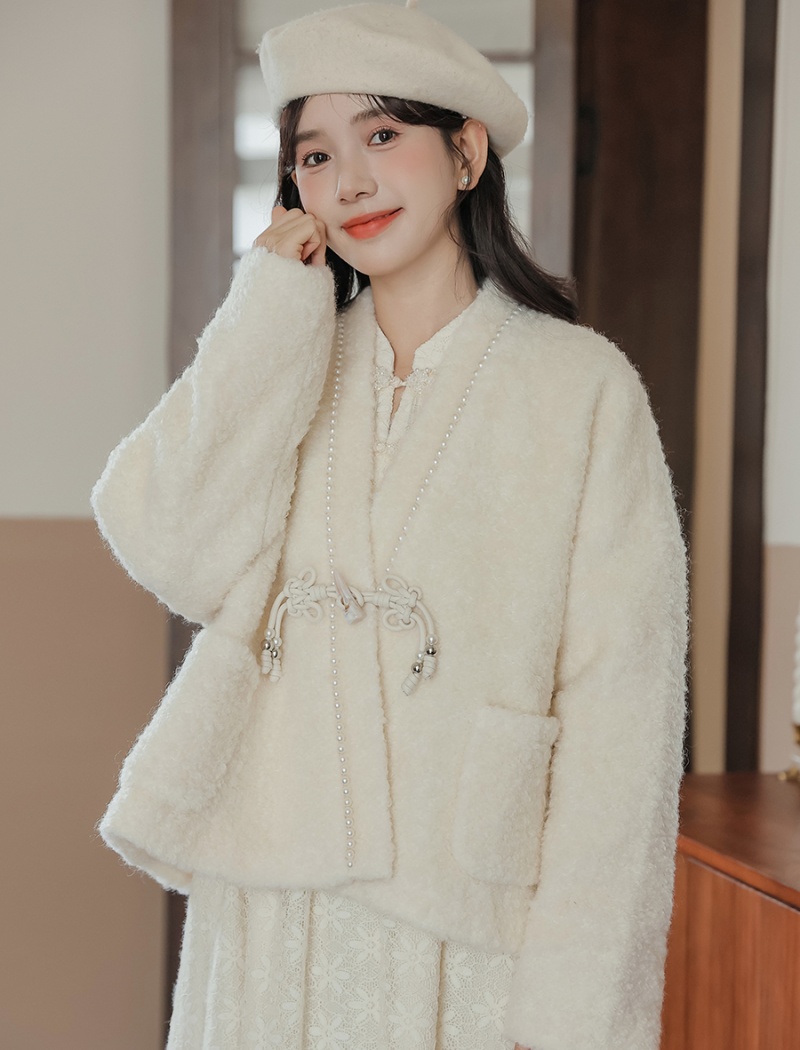 Wool velvet jacket winter overcoat