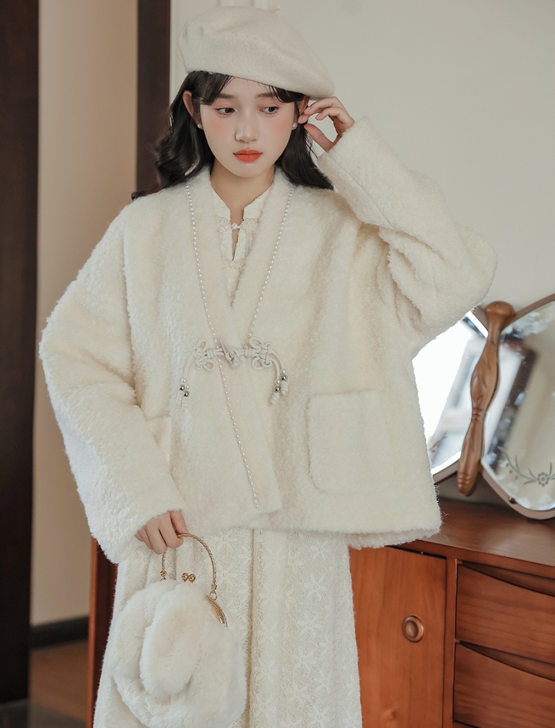 Wool velvet jacket winter overcoat