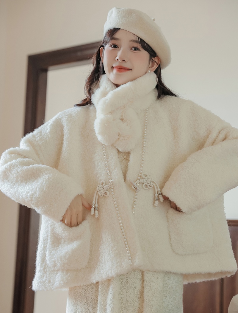 Wool velvet jacket winter overcoat