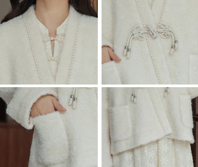 Wool velvet jacket winter overcoat