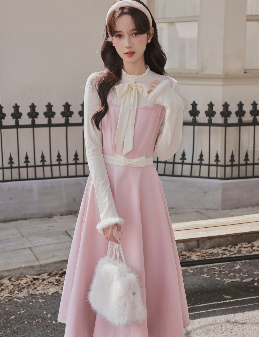 City lovely long dress sweetheart sweet dress