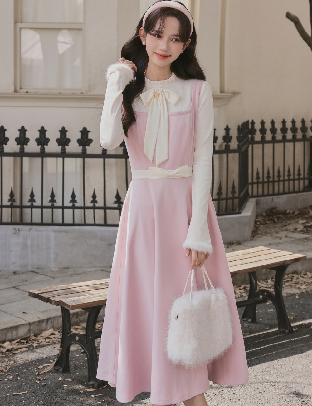 City lovely long dress sweetheart sweet dress