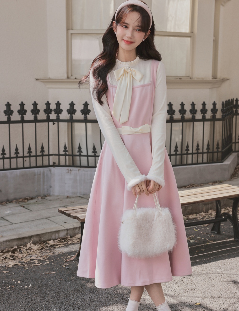 City lovely long dress sweetheart sweet dress