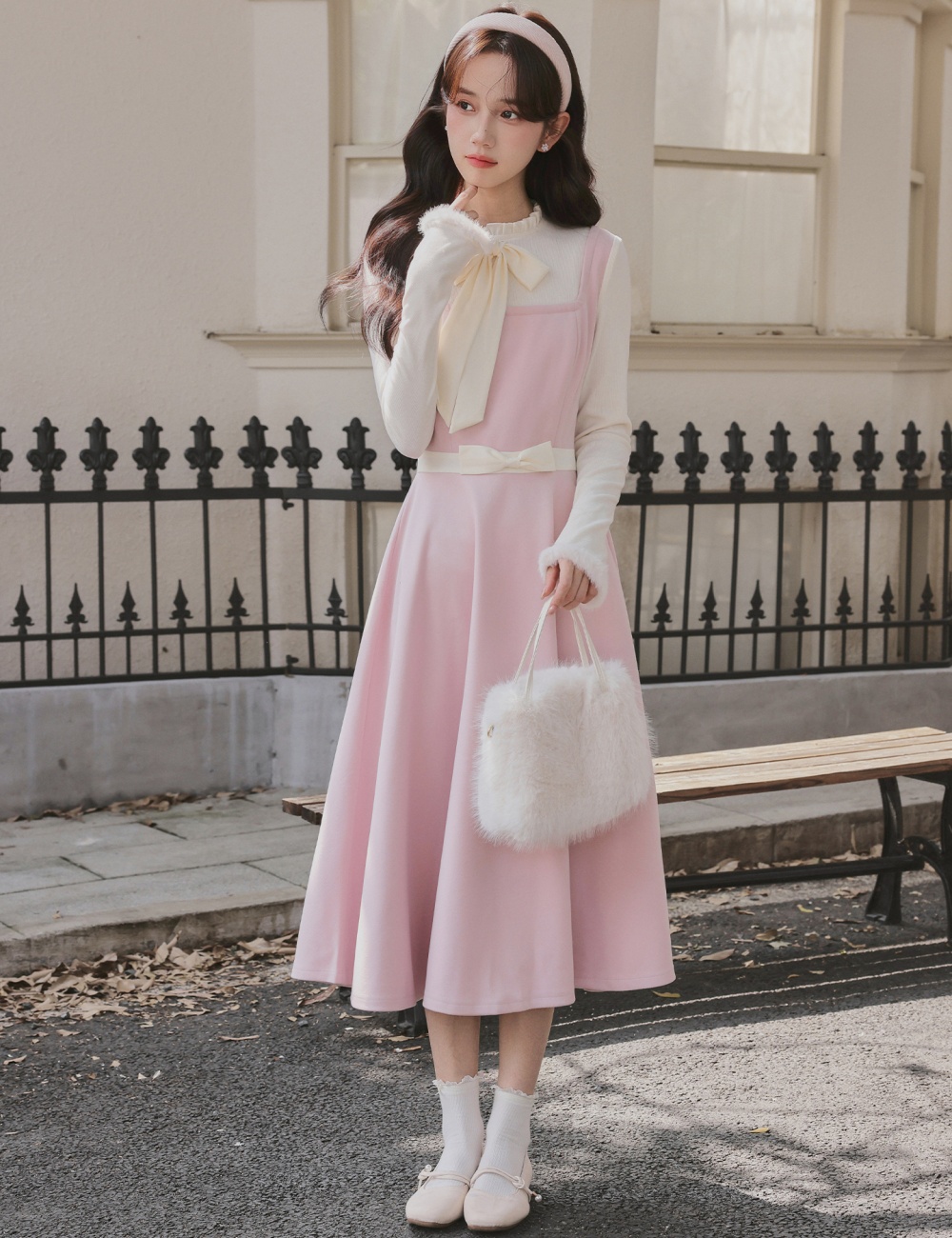 City lovely long dress sweetheart sweet dress