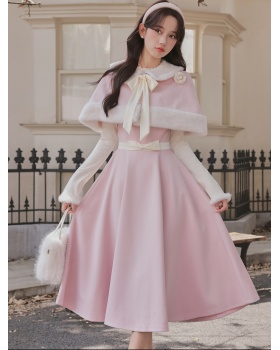 Temperament lovely dress sweetheart cloak 2pcs set