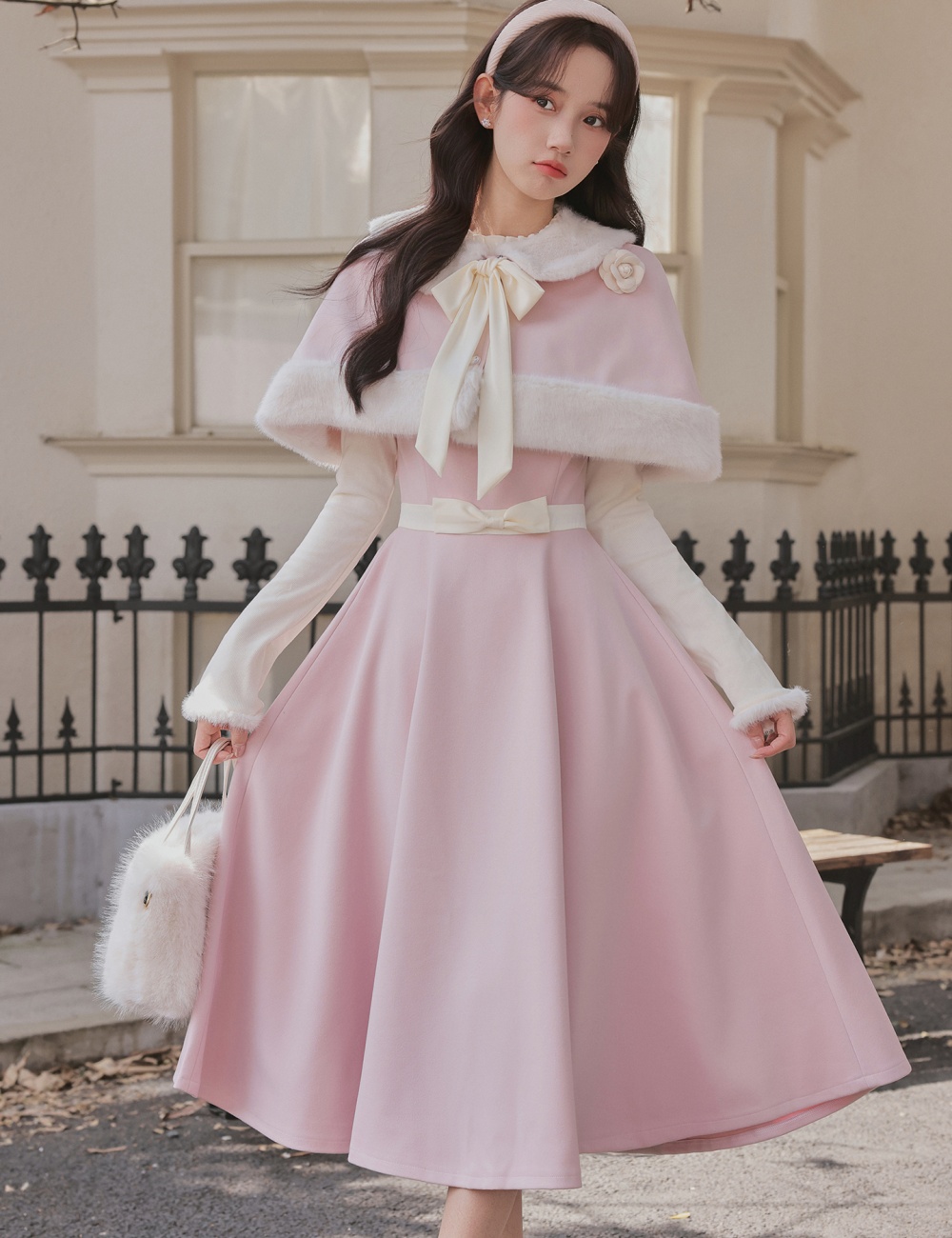 Temperament lovely dress sweetheart cloak 2pcs set