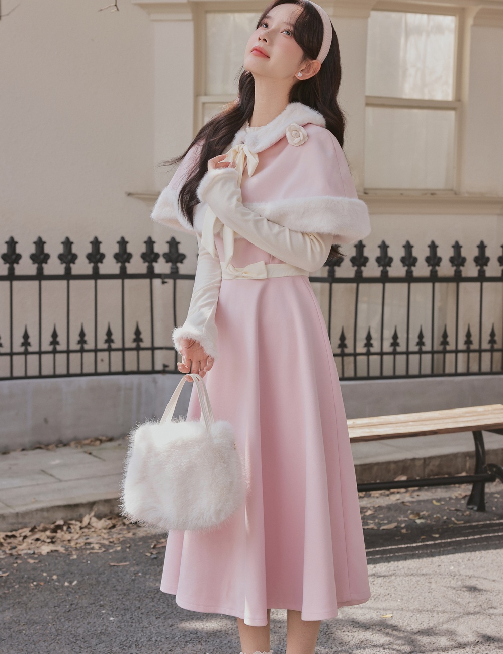 Temperament lovely dress sweetheart cloak 2pcs set
