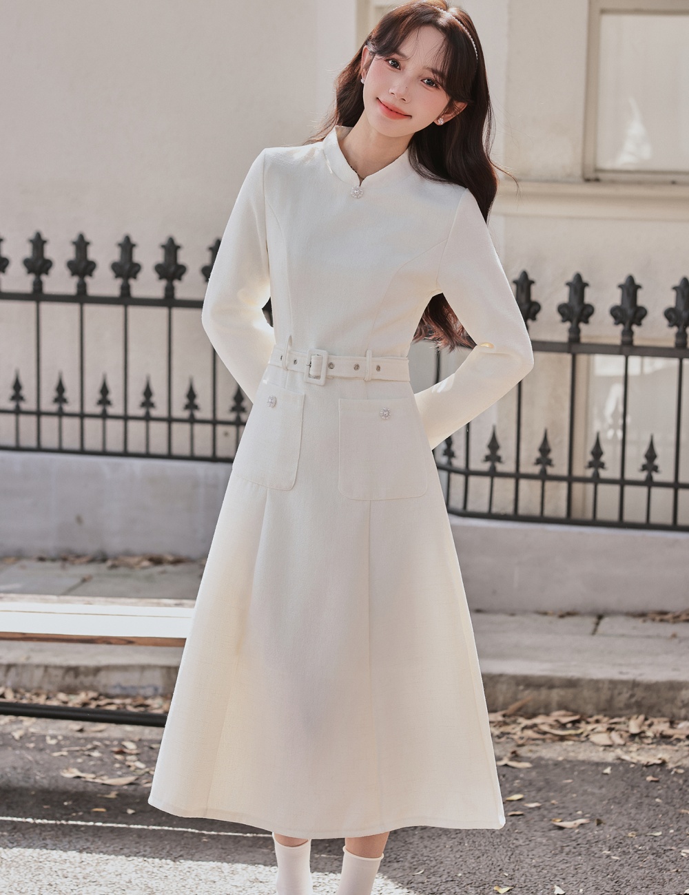 Chinese style cloak chanelstyle dress 2pcs set