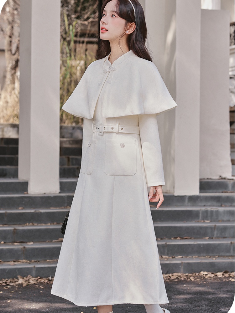 Chinese style cloak chanelstyle dress 2pcs set