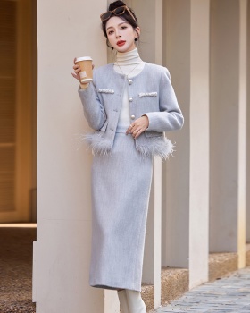 Ladies down light luxury skirt 2pcs set for women