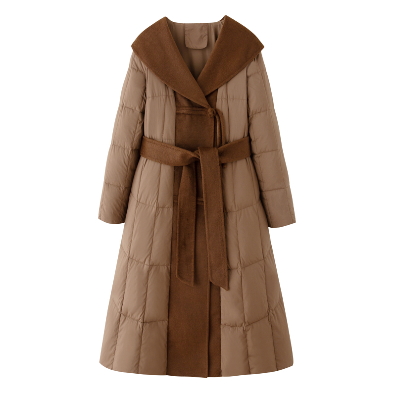 Duck down two-sided cashmere winter down coat
