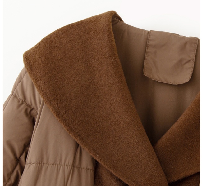 Duck down two-sided cashmere winter down coat