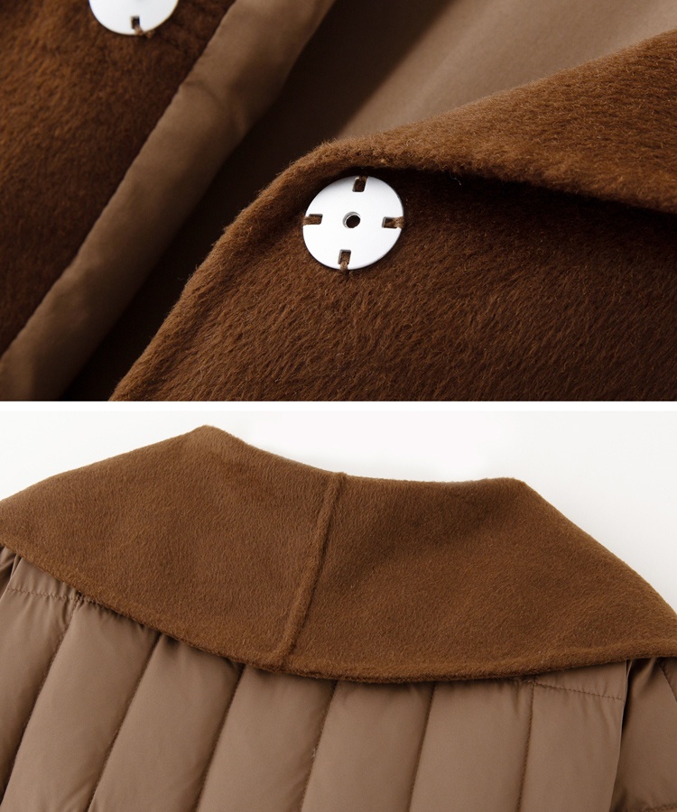 Duck down two-sided cashmere winter down coat