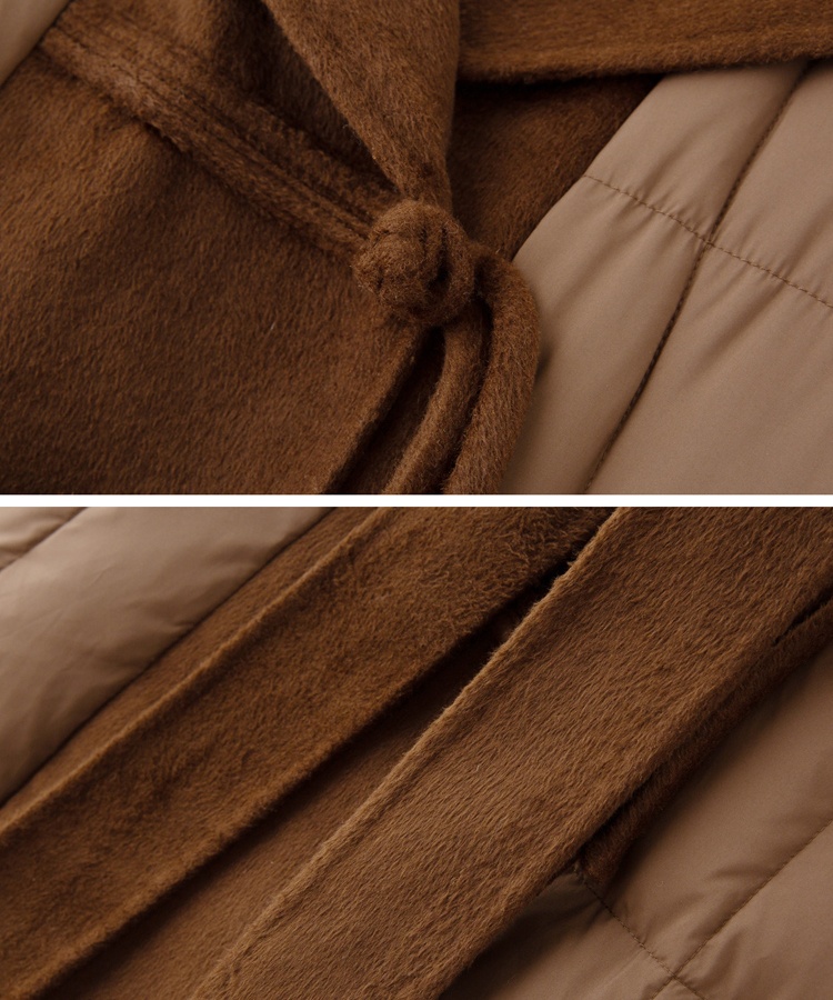 Duck down two-sided cashmere winter down coat