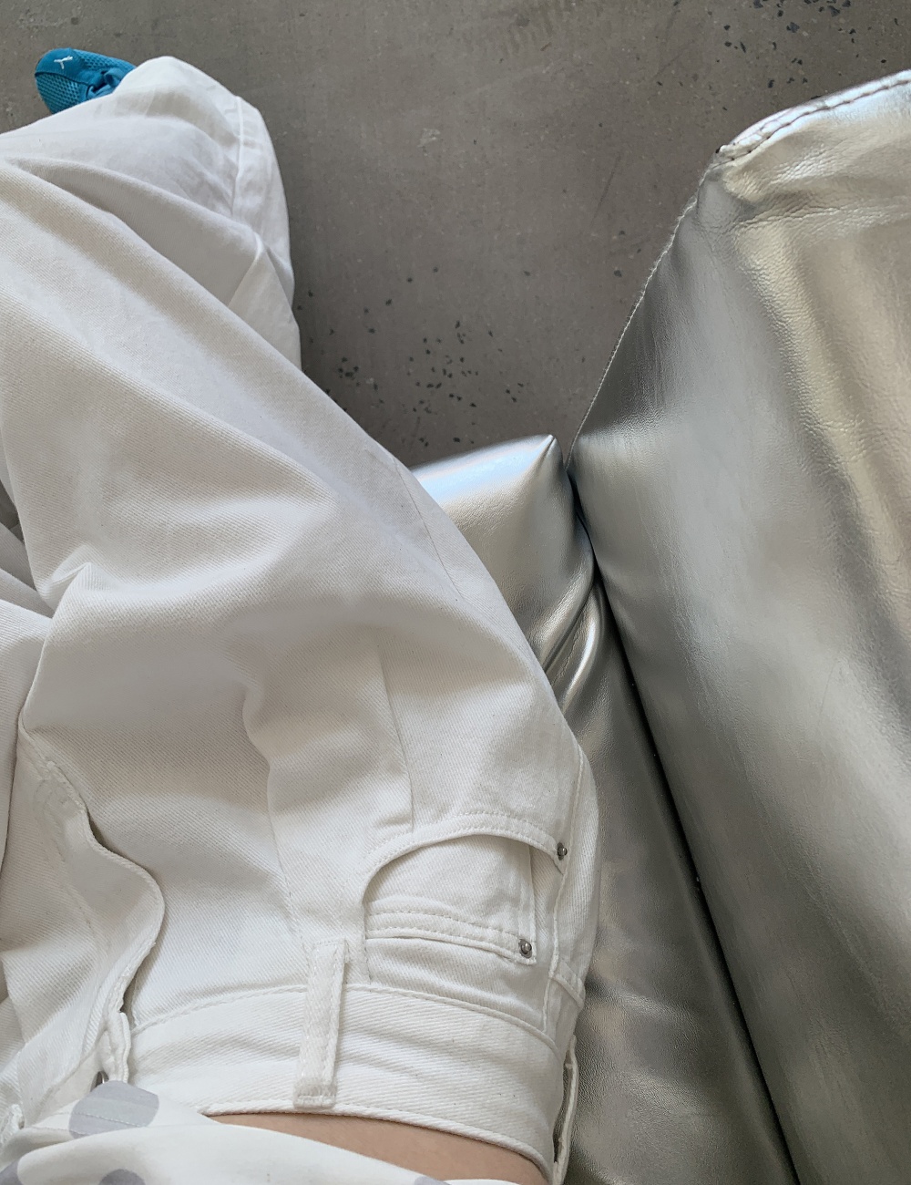 Fold straight pants jeans loose mopping long pants for women