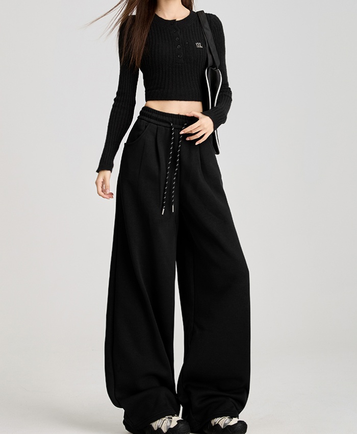 Loose wide leg pants high waist sweatpants for women