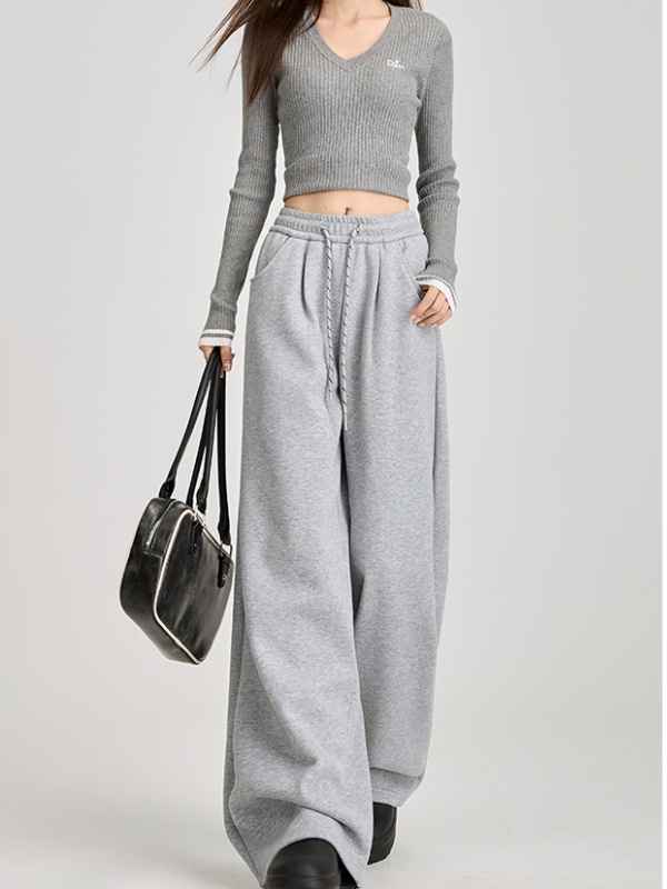 Loose wide leg pants high waist sweatpants for women